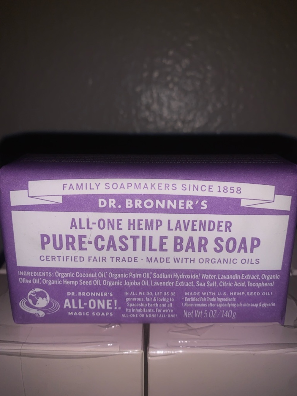All-One Hemp Lavender Pure-Castile Bar Soap - Lavender